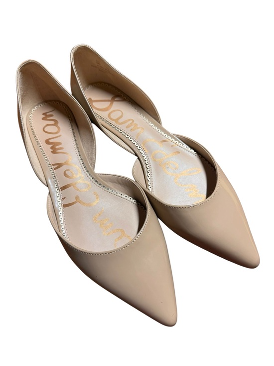 Sam Edelman Shoes - Sam Edelman Rodney D’Orsay Flats Size 8M Beige Patent Pointed Toe Slip On Shoes